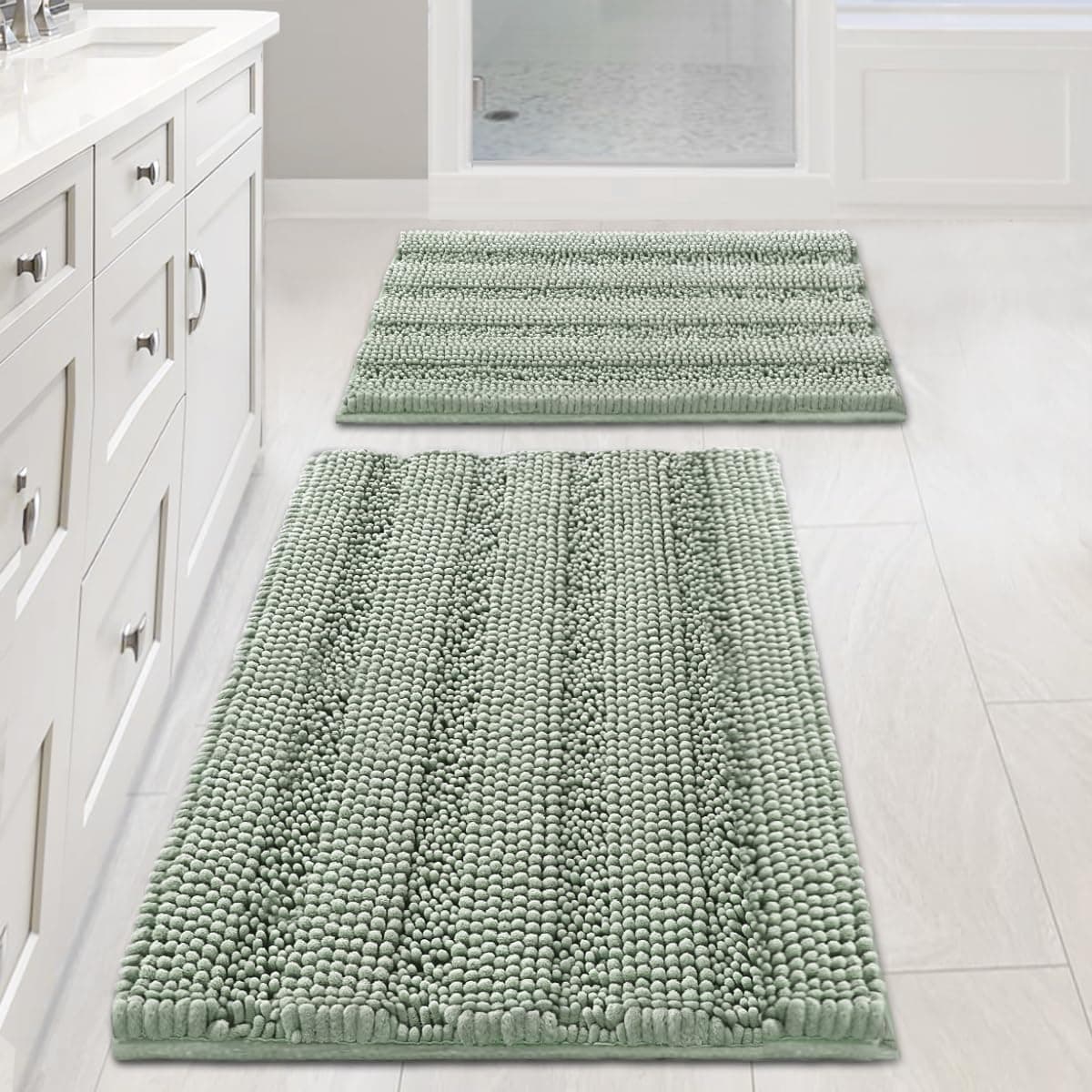 H.VERSAILTEX Bath Rug Set, 32 x 20 and 24 x 17 in